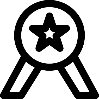 Kazanan Siyah ve Beyaz Logo Simgesi Markalaşma ve Tasarım için PNG Biçiminde