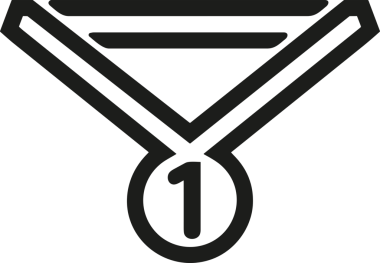 Kazanan Siyah ve Beyaz Logo Simgesi Markalaşma ve Tasarım için PNG Biçiminde