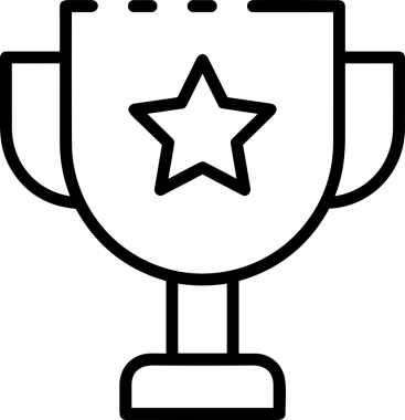 Kazanan Siyah ve Beyaz Logo Simgesi Markalaşma ve Tasarım için PNG Biçiminde