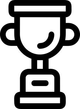 Kazanan Siyah ve Beyaz Logo Simgesi Markalaşma ve Tasarım için PNG Biçiminde