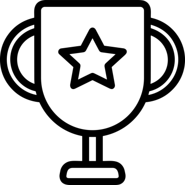 Kazanan Siyah ve Beyaz Logo Simgesi Markalaşma ve Tasarım için PNG Biçiminde