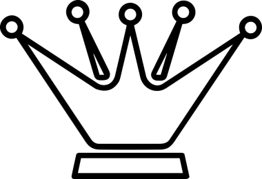 Kazanan Siyah ve Beyaz Logo Simgesi Markalaşma ve Tasarım için PNG Biçiminde