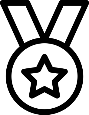 Kazanan Siyah ve Beyaz Logo Simgesi Markalaşma ve Tasarım için PNG Biçiminde