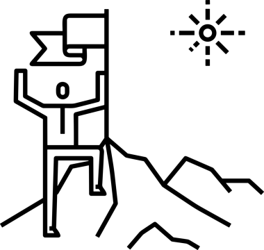Kazanan Siyah ve Beyaz Logo Simgesi Markalaşma ve Tasarım için PNG Biçiminde