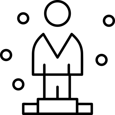 Kazanan Siyah ve Beyaz Logo Simgesi Markalaşma ve Tasarım için PNG Biçiminde