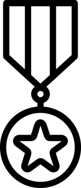 Kazanan Siyah ve Beyaz Logo Simgesi Markalaşma ve Tasarım için PNG Biçiminde