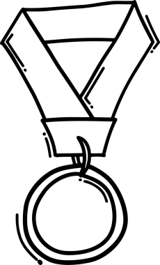 Kazanan Siyah ve Beyaz Logo Simgesi Markalaşma ve Tasarım için PNG Biçiminde