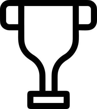 Kazanan Siyah ve Beyaz Logo Simgesi Markalaşma ve Tasarım için PNG Biçiminde