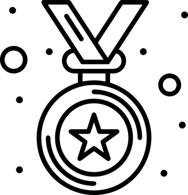 Kazanan Siyah ve Beyaz Logo Simgesi Markalaşma ve Tasarım için PNG Biçiminde