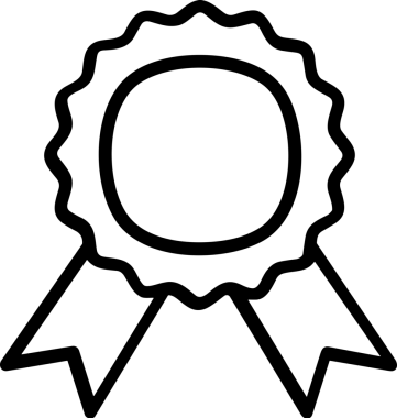 Kazanan Siyah ve Beyaz Logo Simgesi Markalaşma ve Tasarım için PNG Biçiminde