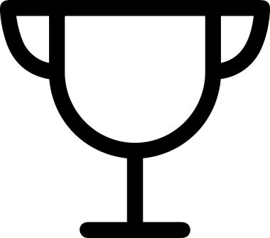 Kazanan Siyah ve Beyaz Logo Simgesi Markalaşma ve Tasarım için PNG Biçiminde