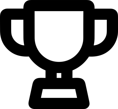 Kazanan Siyah ve Beyaz Logo Simgesi Markalaşma ve Tasarım için PNG Biçiminde