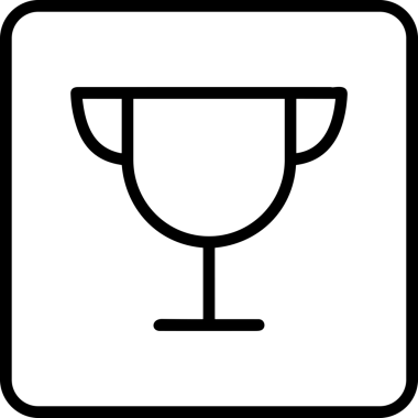 Kazanan Siyah ve Beyaz Logo Simgesi Markalaşma ve Tasarım için PNG Biçiminde