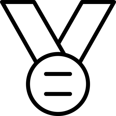 Kazanan Siyah ve Beyaz Logo Simgesi Markalaşma ve Tasarım için PNG Biçiminde