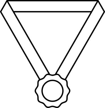 Kazanan Siyah ve Beyaz Logo Simgesi Markalaşma ve Tasarım için PNG Biçiminde
