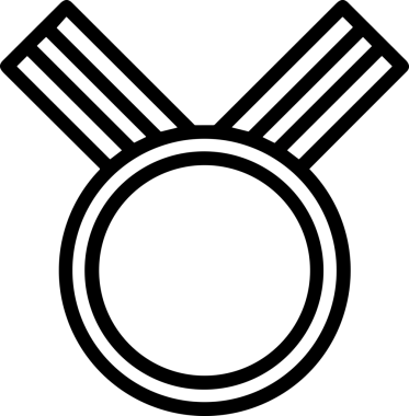 Kazanan Siyah ve Beyaz Logo Simgesi Markalaşma ve Tasarım için PNG Biçiminde
