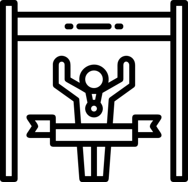 Kazanan Siyah ve Beyaz Logo Simgesi Markalaşma ve Tasarım için PNG Biçiminde