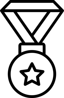 Kazanan Siyah ve Beyaz Logo Simgesi Markalaşma ve Tasarım için PNG Biçiminde