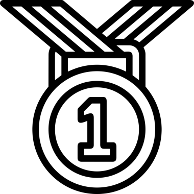 Kazanan Siyah ve Beyaz Logo Simgesi Markalaşma ve Tasarım için PNG Biçiminde