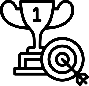 Kazanan Siyah ve Beyaz Logo Simgesi Markalaşma ve Tasarım için PNG Biçiminde