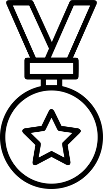 Kazanan Siyah ve Beyaz Logo Simgesi Markalaşma ve Tasarım için PNG Biçiminde