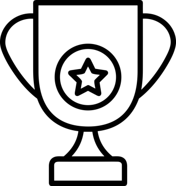 Kazanan Siyah ve Beyaz Logo Simgesi Markalaşma ve Tasarım için PNG Biçiminde