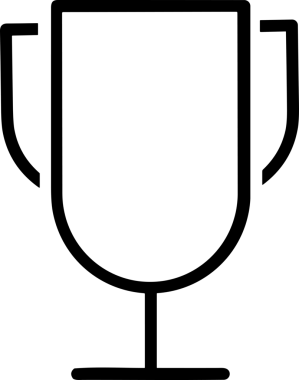 Kazanan Siyah ve Beyaz Logo Simgesi Markalaşma ve Tasarım için PNG Biçiminde
