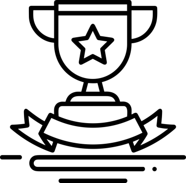 Kazanan Siyah ve Beyaz Logo Simgesi Markalaşma ve Tasarım için PNG Biçiminde