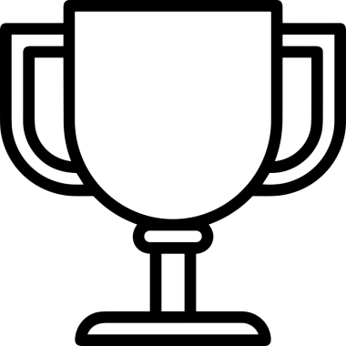 Kazanan Siyah ve Beyaz Logo Simgesi Markalaşma ve Tasarım için PNG Biçiminde