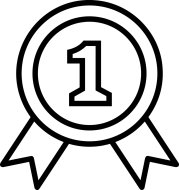 Kazanan Siyah ve Beyaz Logo Simgesi Markalaşma ve Tasarım için PNG Biçiminde