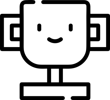 Kazanan Siyah ve Beyaz Logo Simgesi Markalaşma ve Tasarım için PNG Biçiminde