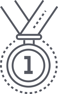 Kazanan Siyah ve Beyaz Logo Simgesi Markalaşma ve Tasarım için PNG Biçiminde