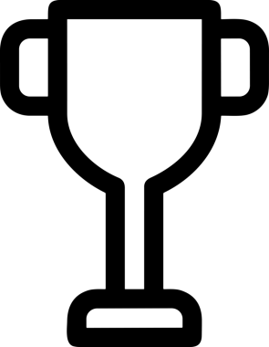 Kazanan Siyah ve Beyaz Logo Simgesi Markalaşma ve Tasarım için PNG Biçiminde
