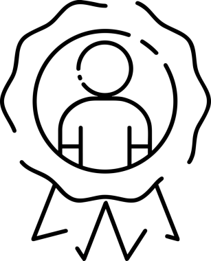 Kazanan Siyah ve Beyaz Logo Simgesi Markalaşma ve Tasarım için PNG Biçiminde