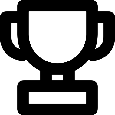 Kazanan Siyah ve Beyaz Logo Simgesi Markalaşma ve Tasarım için PNG Biçiminde