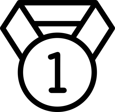 Kazanan Siyah ve Beyaz Logo Simgesi Markalaşma ve Tasarım için PNG Biçiminde