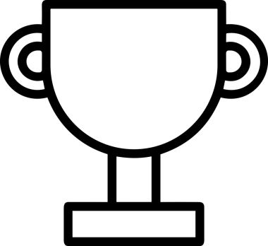 Kazanan Siyah ve Beyaz Logo Simgesi Markalaşma ve Tasarım için PNG Biçiminde