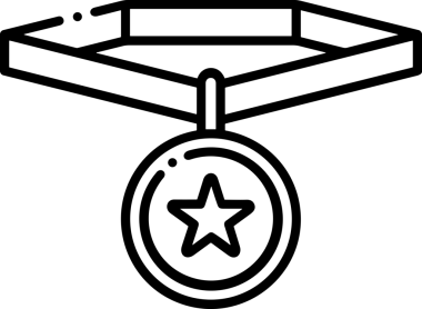 Kazanan Siyah ve Beyaz Logo Simgesi Markalaşma ve Tasarım için PNG Biçiminde