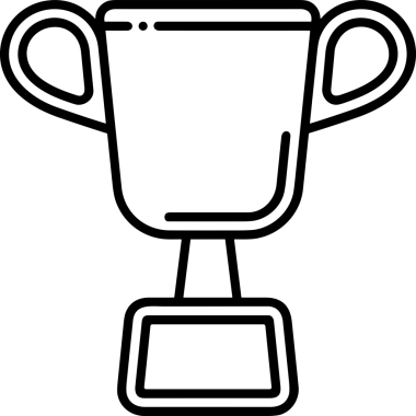 Kazanan Siyah ve Beyaz Logo Simgesi Markalaşma ve Tasarım için PNG Biçiminde