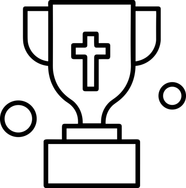 Kazanan Siyah ve Beyaz Logo Simgesi Markalaşma ve Tasarım için PNG Biçiminde