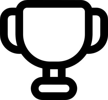 Kazanan Siyah ve Beyaz Logo Simgesi Markalaşma ve Tasarım için PNG Biçiminde