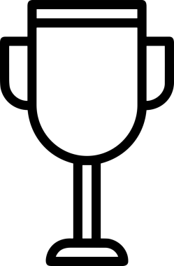 Kazanan Siyah ve Beyaz Logo Simgesi Markalaşma ve Tasarım için PNG Biçiminde