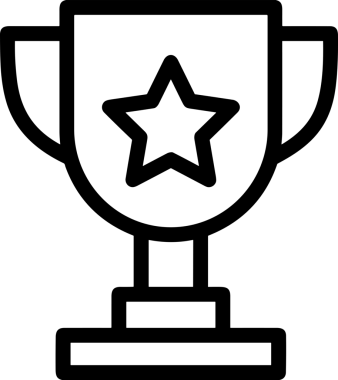 Kazanan Siyah ve Beyaz Logo Simgesi Markalaşma ve Tasarım için PNG Biçiminde