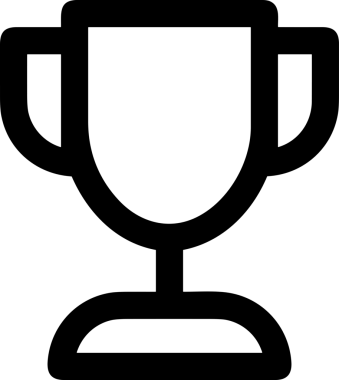 Kazanan Siyah ve Beyaz Logo Simgesi Markalaşma ve Tasarım için PNG Biçiminde