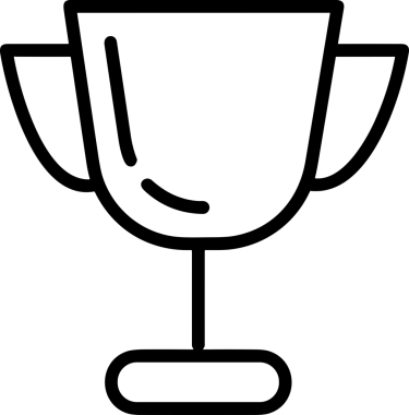 Kazanan Siyah ve Beyaz Logo Simgesi Markalaşma ve Tasarım için PNG Biçiminde