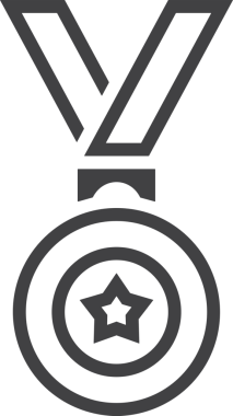 Kazanan Siyah ve Beyaz Logo Simgesi Markalaşma ve Tasarım için PNG Biçiminde