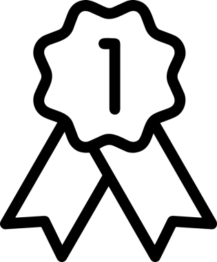 Kazanan Siyah ve Beyaz Logo Simgesi Markalaşma ve Tasarım için PNG Biçiminde