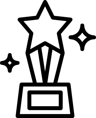 Kazanan Siyah ve Beyaz Logo Simgesi Markalaşma ve Tasarım için PNG Biçiminde