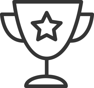 Kazanan Siyah ve Beyaz Logo Simgesi Markalaşma ve Tasarım için PNG Biçiminde