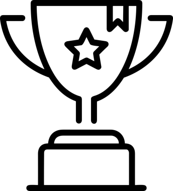 Kazanan Siyah ve Beyaz Logo Simgesi Markalaşma ve Tasarım için PNG Biçiminde